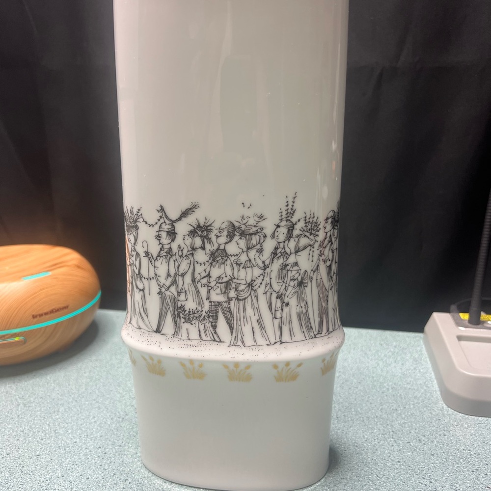 ROSENTHAL STUDIO LINE GERMANY, RAYMOND PEYNET 1960’s OVAL VASE “WEDDING MARCH”